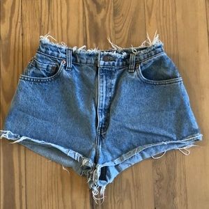 Vintage distressed levi shorts